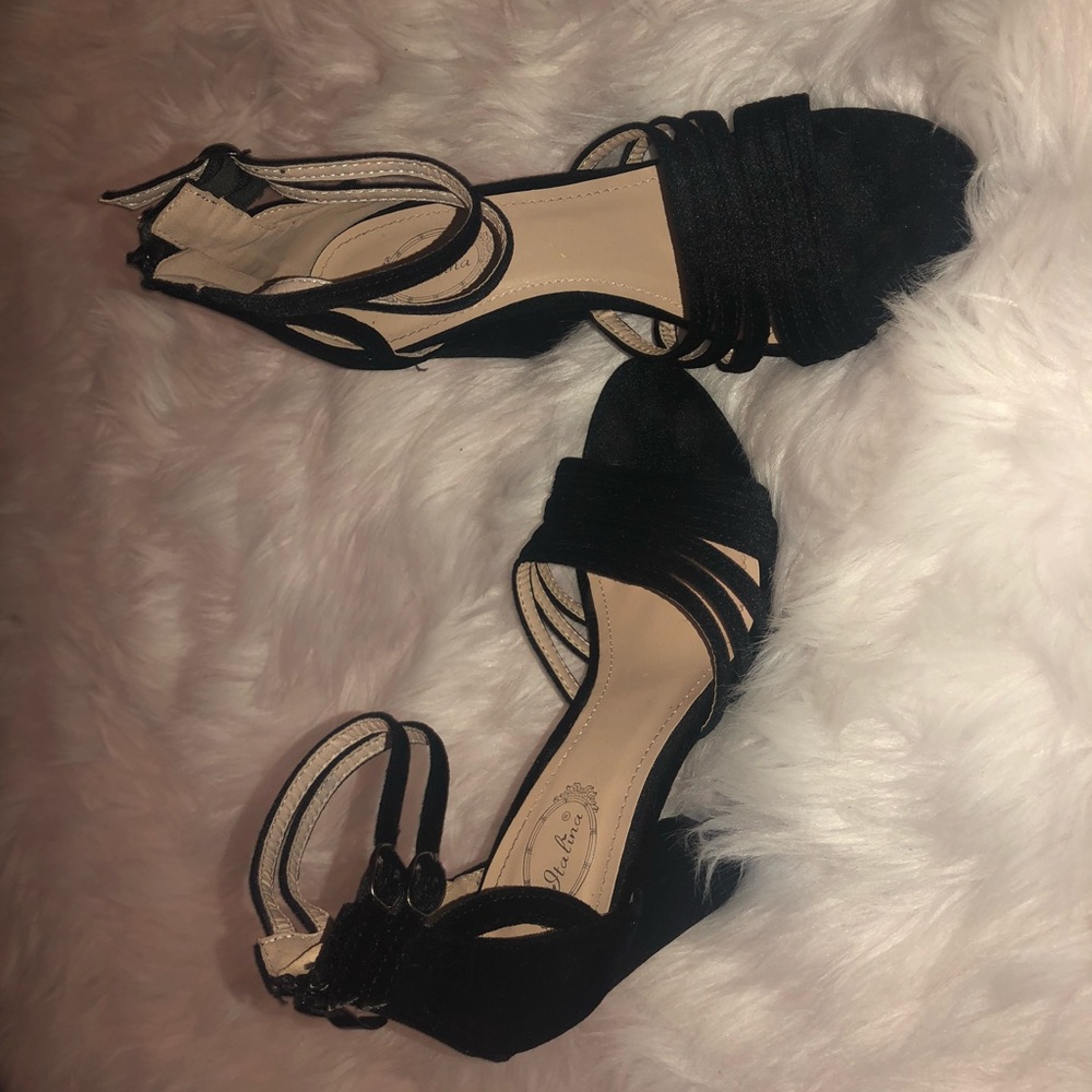 Black Velvet Heels